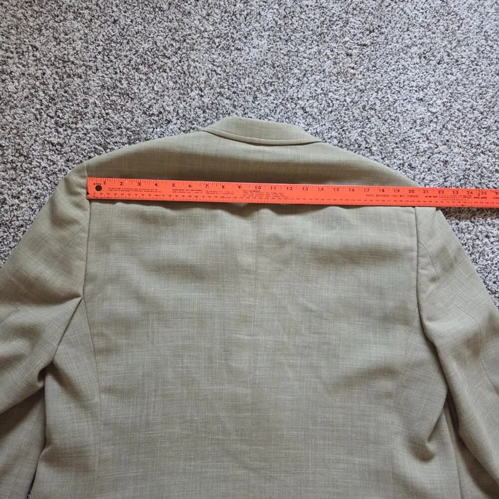 Kroon K3 Sport Coat Blazer Men’s Sz 46R Wool Linen Blend Beige Pockets Lined